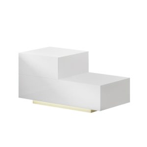 Bedside Tables LED 2 Drawers – REMI White