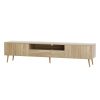 Entertainment Unit Stand TV Cabinet Storage Drawer Cabinets 200CM