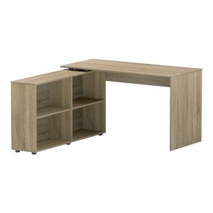 Office Computer Desk Corner Study Table Workstation Bookcase Storage – Oak