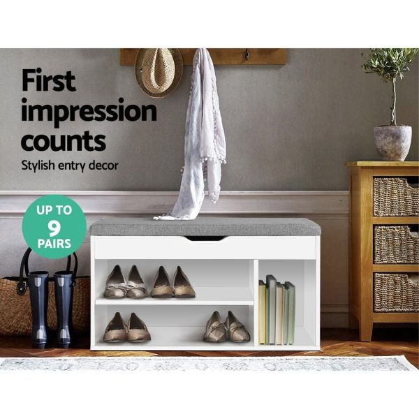 Shoe Cabinet Bench Shoes Organiser Storage Rack Shelf White Cupboard Box