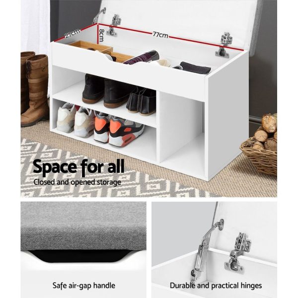 Shoe Cabinet Bench Shoes Organiser Storage Rack Shelf White Cupboard Box