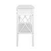Console Table 2 Drawers 100CM White Chole