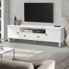 TV Cabinet Entertainment Unit 160cm White Kubi