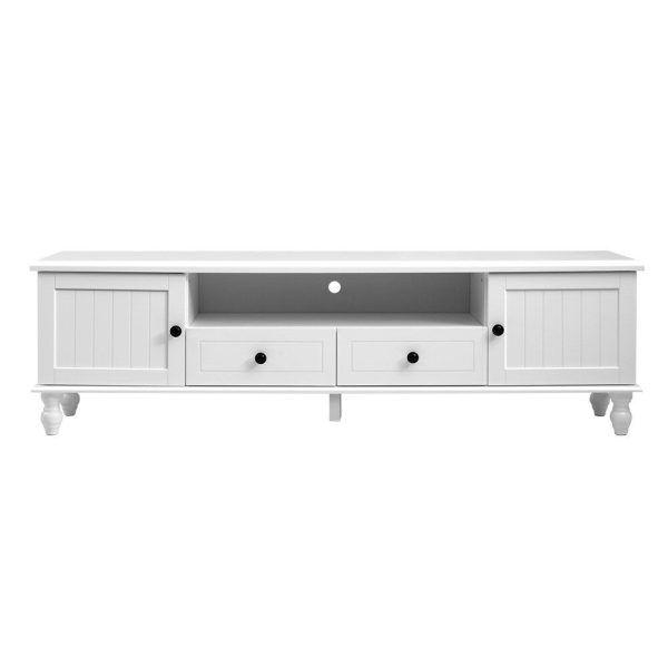 TV Cabinet Entertainment Unit 160cm White Kubi