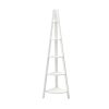 Bookshelf Corner Shelf 5 Tiers – CANE White