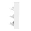 Shoe Rack Cabinet 18 Pairs 3-tier White Sena