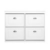 Shoe Cabinet Shoes Storage Rack Organiser White Shelf Drawer Cupboard 24 Pairs