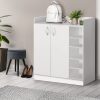 2 Doors Shoe Cabinet Storage Cupboard – White