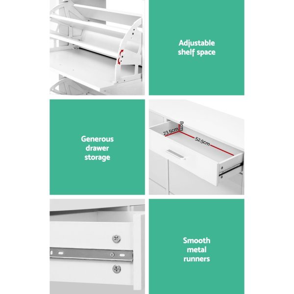36 Pairs Shoe Cabinet Rack Organisers Storage Shelf Drawer Cupboard White