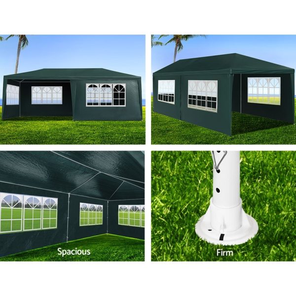 Gazebo 3×6 Outdoor Marquee Side Wall Party Wedding Tent Camping – Green