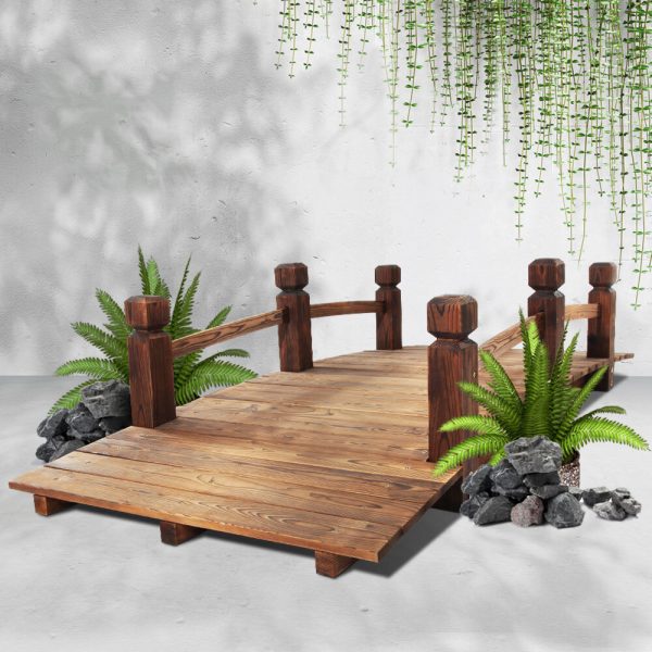 Garden Decor Outdoor Ornament Wooden Bridge 160cm