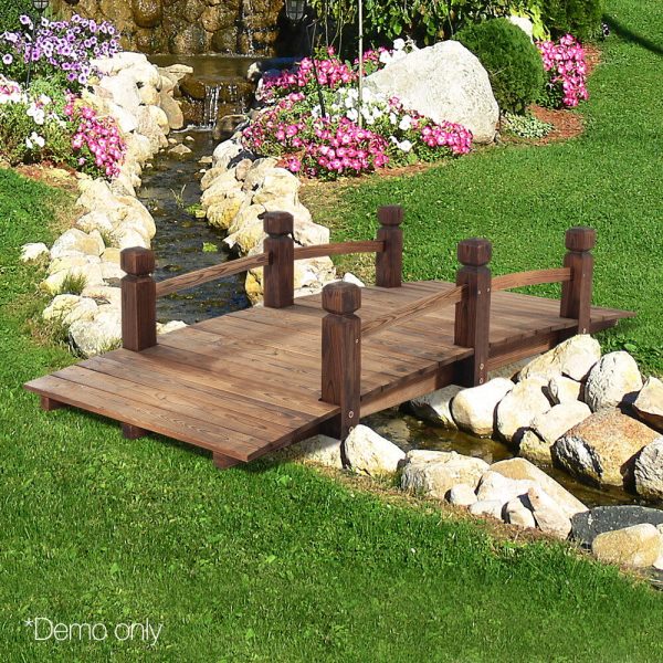 Garden Decor Outdoor Ornament Wooden Bridge 160cm