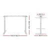 Standing Desk Sit Stand Motorised Adjustable Frame Only Dual Motor White