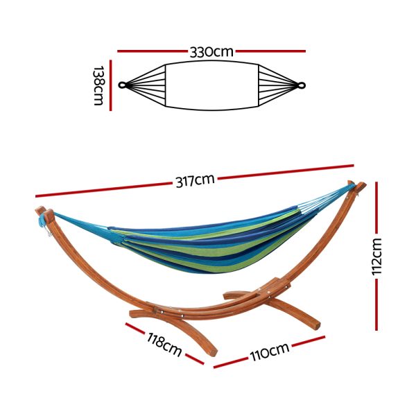 Hammock Bed Outdoor Camping Timber Hammock Wooden Stand