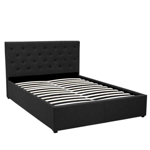 Altamont Fabric Gas Lift Bed Frame with Headboard
