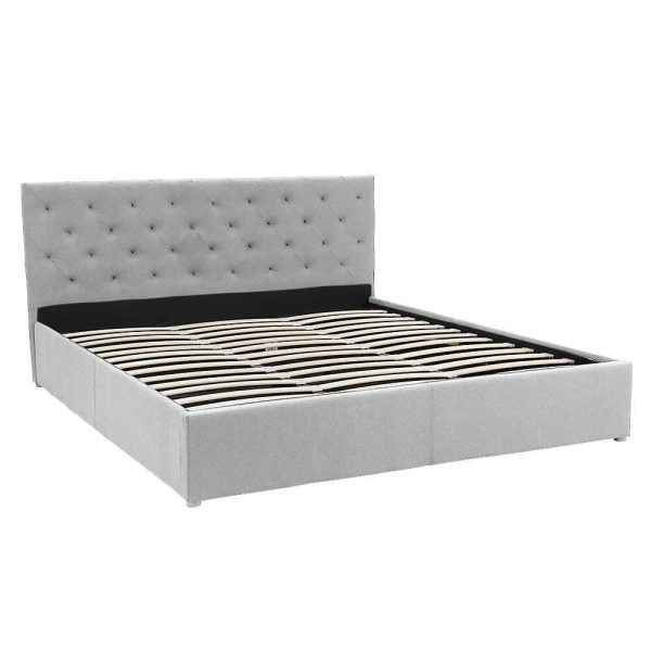 Altamont Fabric Gas Lift Bed Frame with Headboard