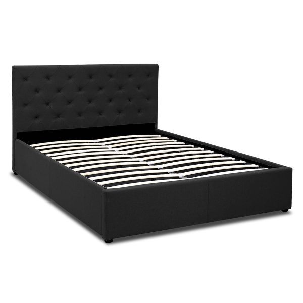 Altamont Fabric Gas Lift Bed Frame with Headboard