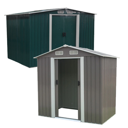 Garden Shed Spire Roof Outdoor Storage Shelter – Grey