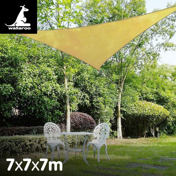 Wallaroo Triangle Shade Sail – Sand