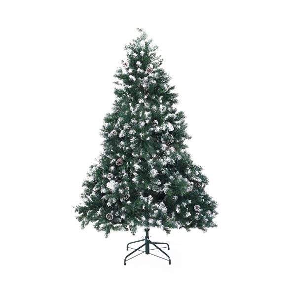 Home Ready 210cm 1290 tips Green Snowy Christmas Tree Xmas
