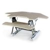 FORTIA Desk Riser Monitor Standing Stand For Corner Desk Adjustable