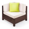 LONDON RATTAN 1pc Sofa Outdoor Furniture Setting -Corner Garden Lounge Chair.