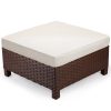 London Rattan Ottoman Outdoor Wicker Furniture Sofa Garden Lounge Foot Stool.