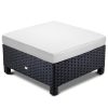 London Rattan Ottoman Outdoor Wicker Furniture Sofa Garden Lounge Foot Stool.