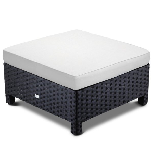 London Rattan Ottoman Outdoor Wicker Furniture Sofa Garden Lounge Foot Stool.