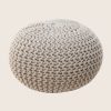 Braided Ottoman Pouffe Footstool Hand Knitted