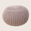 Braided Ottoman Pouffe Footstool Hand Knitted