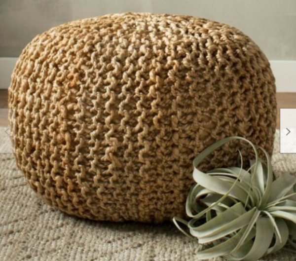 Braided Ottoman Pouffe Footstool Hand Knitted