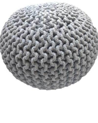 Braided Ottoman Pouffe Footstool Hand Knitted