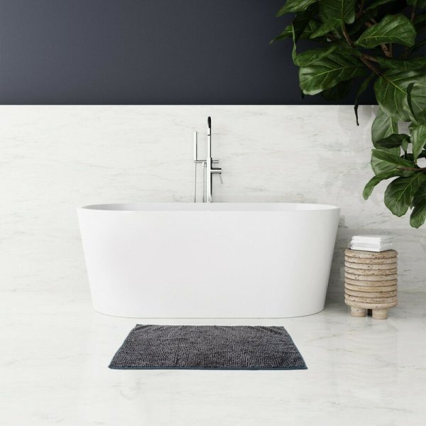 Microfiber Shower & Bathroom Bath Mat Non Slip Soft Pile Design