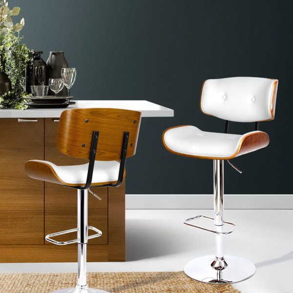 Wooden Gas Lift Bar Stool – Chrome