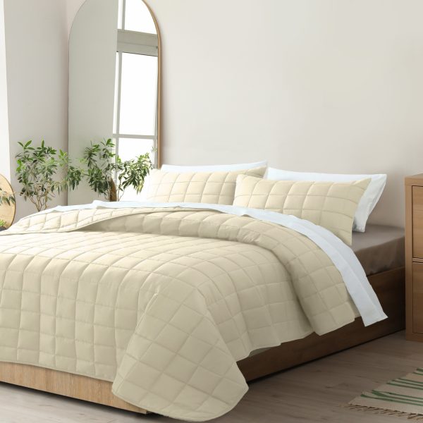 Royal Comfort Coverlet Set Bedspread Soft Touch Easy Care Breathable 3 Piece Set