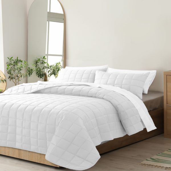 Royal Comfort Coverlet Set Bedspread Soft Touch Easy Care Breathable 3 Piece Set