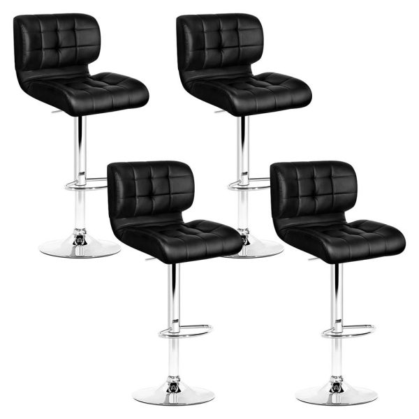 PU Leather Gas Lift Bar Stools – Chrome