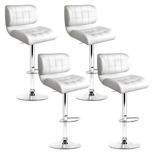 PU Leather Gas Lift Bar Stools – Chrome