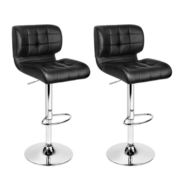 PU Leather Gas Lift Bar Stools – Chrome