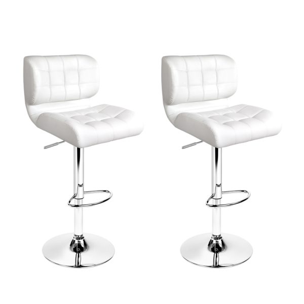 PU Leather Gas Lift Bar Stools – Chrome