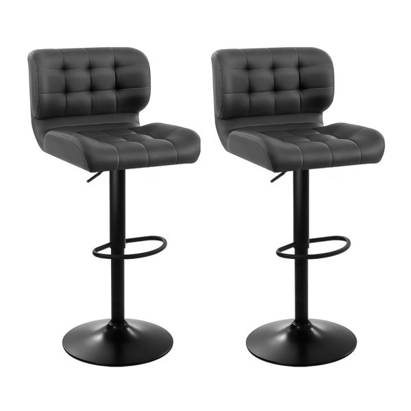 PU Leather Gas Lift Bar Stools – Chrome