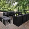 11 Piece PE Wicker Outdoor Dining Set