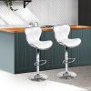 PU Leather Patterned Bar Stools – Chrome