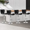 PU Leather Patterned Bar Stools – Chrome