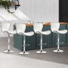 PU Leather Patterned Bar Stools – Chrome