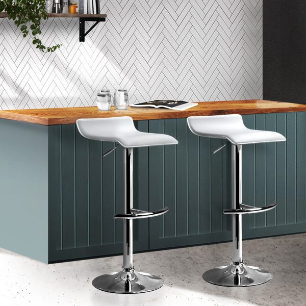 PU Leather Wave Style Bar Stools