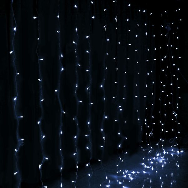 Jingle Jollys 6X3M Christmas Curtain Lights 600LED