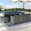 13 Piece Wicker Outdoor Dining Table Set