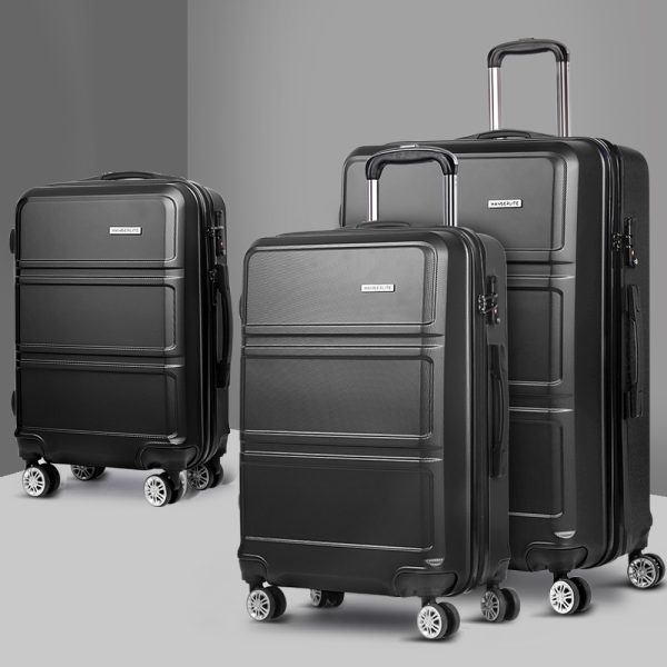 Luggage Trolley Travel Suitcase Set TSA Lock Hard Case